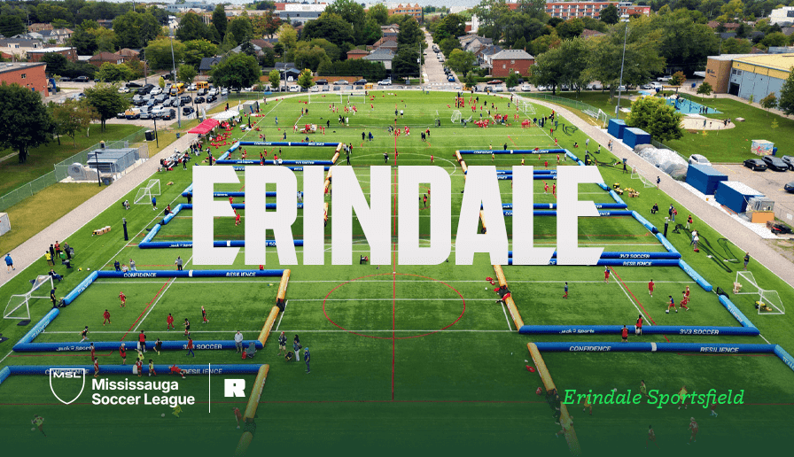 Indoor artificial turf soccer field at Erindale in Mississauga