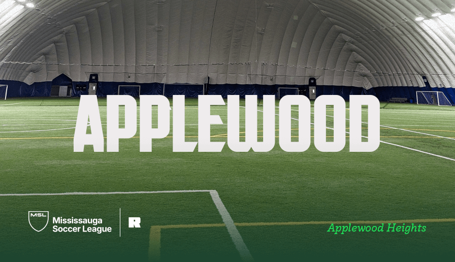 Indoor artificial turf soccer field at Applewood Heights in Mississauga